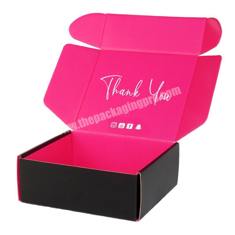 Wholesale Custom Color Corrugated Carton Box Clothing Mailer Shipping Box Apparel Packaging for Clothes T-shirt Mailer Gift Box