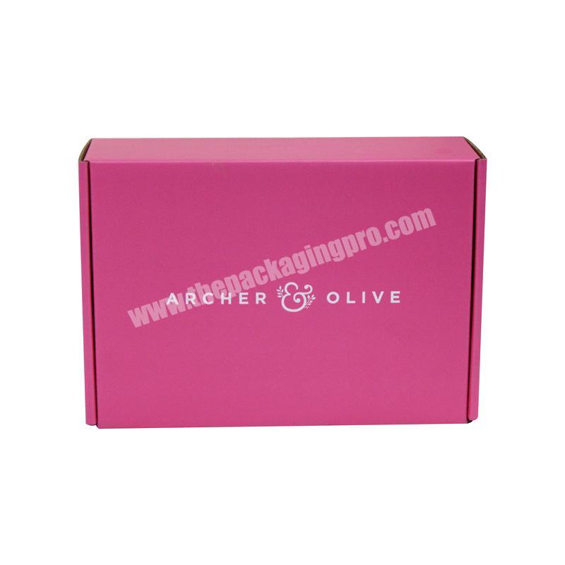 Wholesale Custom Colored Pink Printing Packaging Box For Shipping