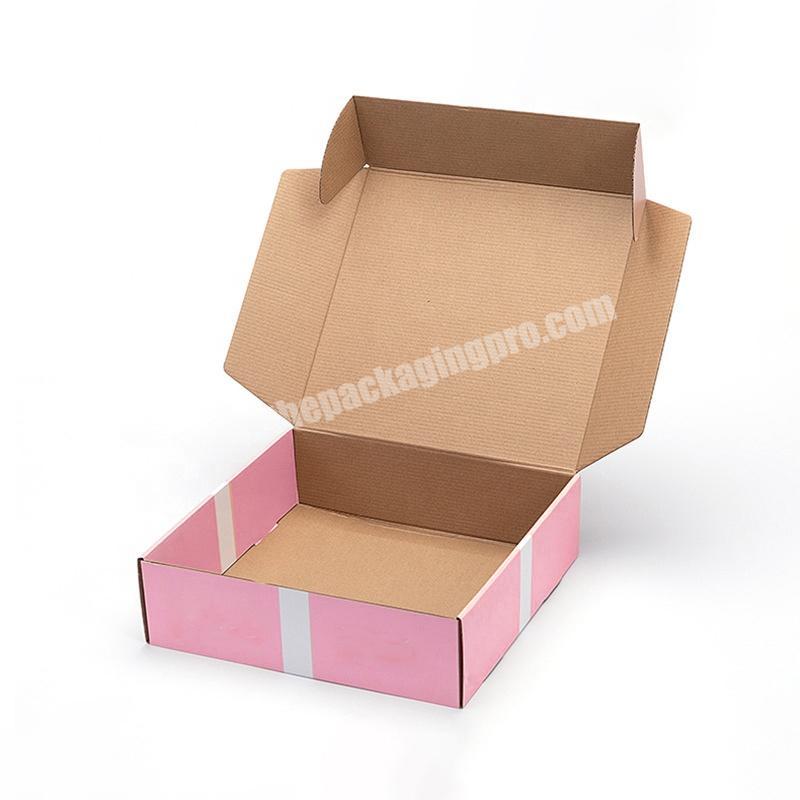 Wholesale Custom Logo Rigid Postal Mailer Box Clothes Shoe Cosmetic pink paper purple mailer box