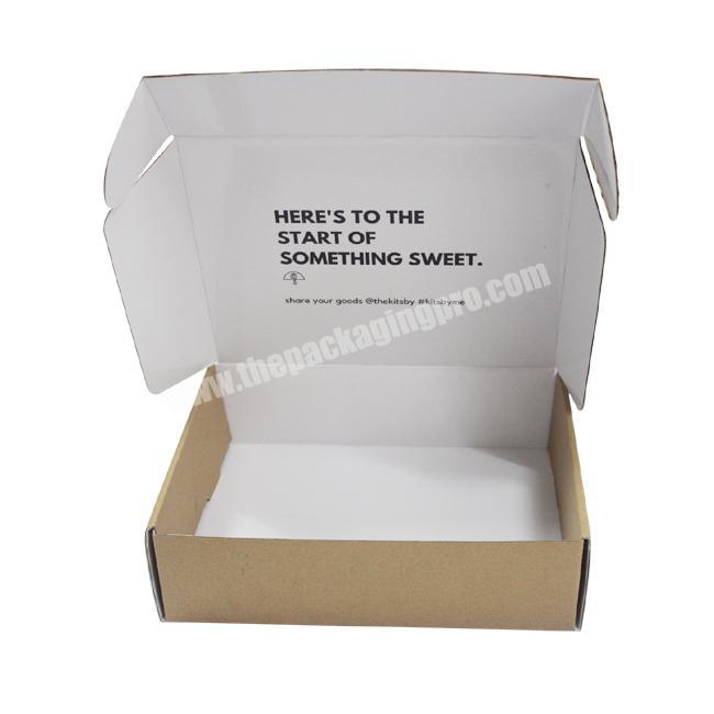 Wholesale Custom Logo corrugated paper gift biodegradable small paper shipping box for underwear