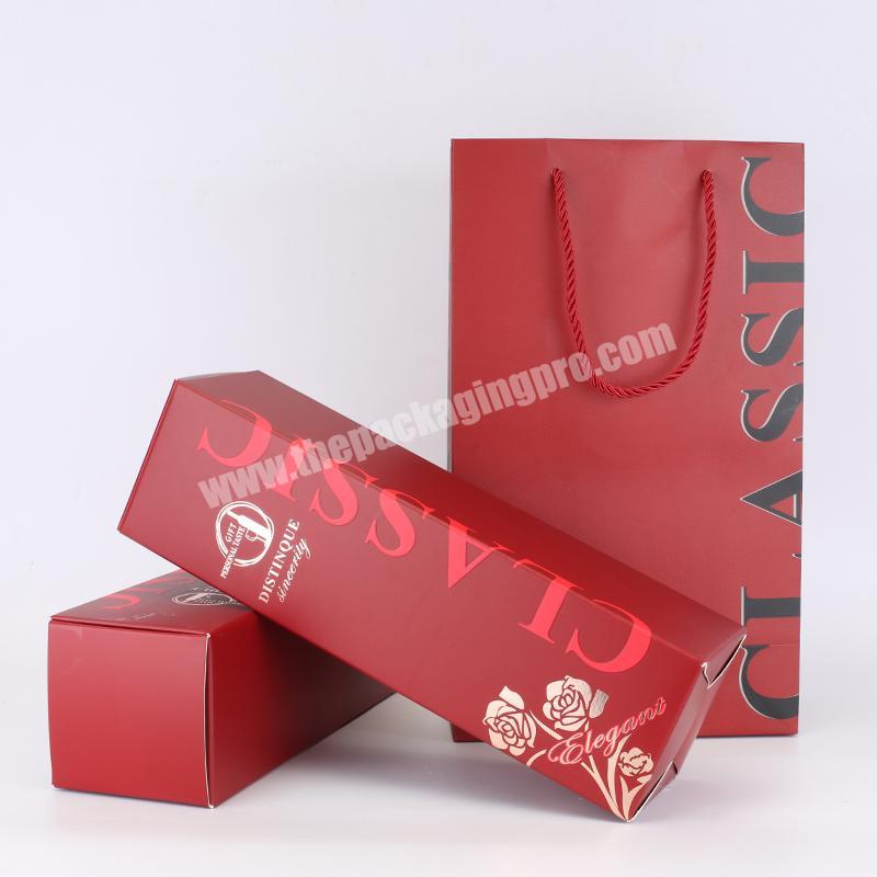 Wholesale Customized Logo Box Luxury Wine Glass Packaging Boxes Kraft Handle Paper Box