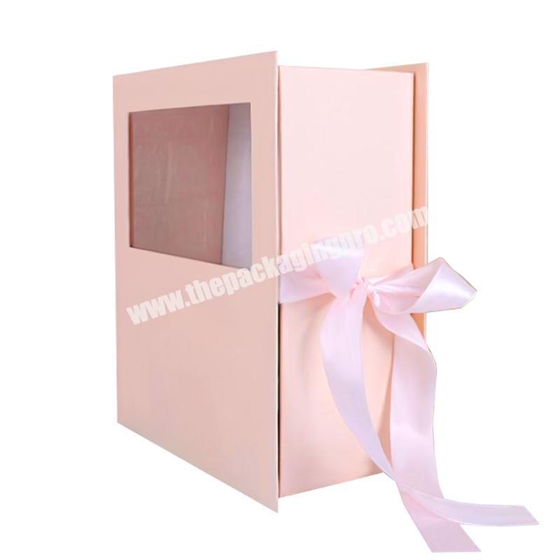 Clear Pvc White Valentine Xmas Macaron Chocolate Display Window Packaging Transparent Gift Box With Handle Lid