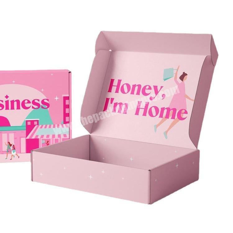 Wholesale Factory Custom Corrugated Paper E-commerce Box Recycled Colored Gift  Clothes Packaging Shipping Mailer Boxes