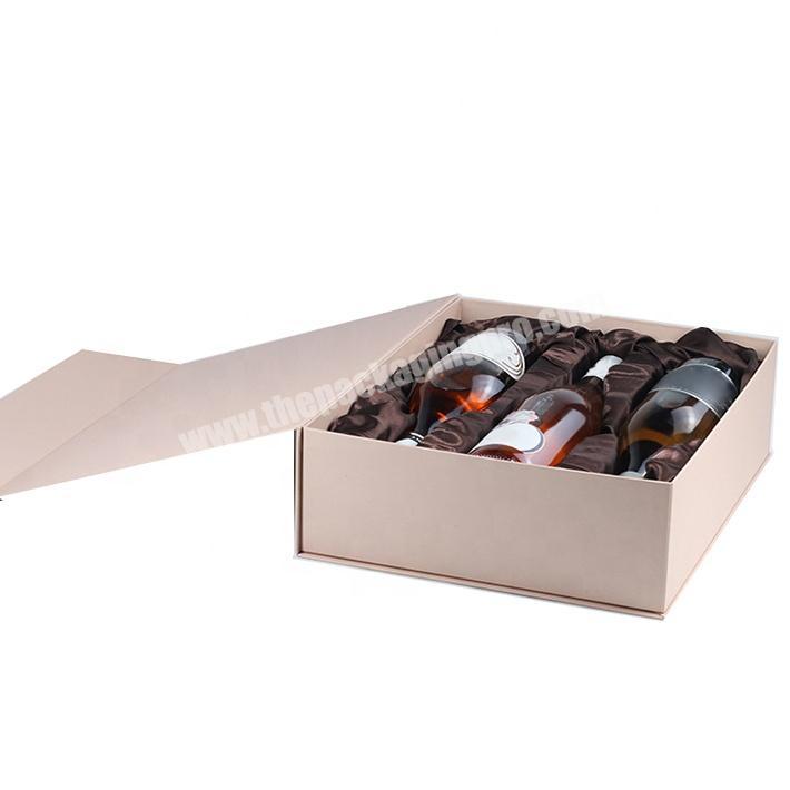 Wholesale Foldable Cardboard Paper Packaging Box Breakage-Proof For Wine Bottle Glass Gift Box