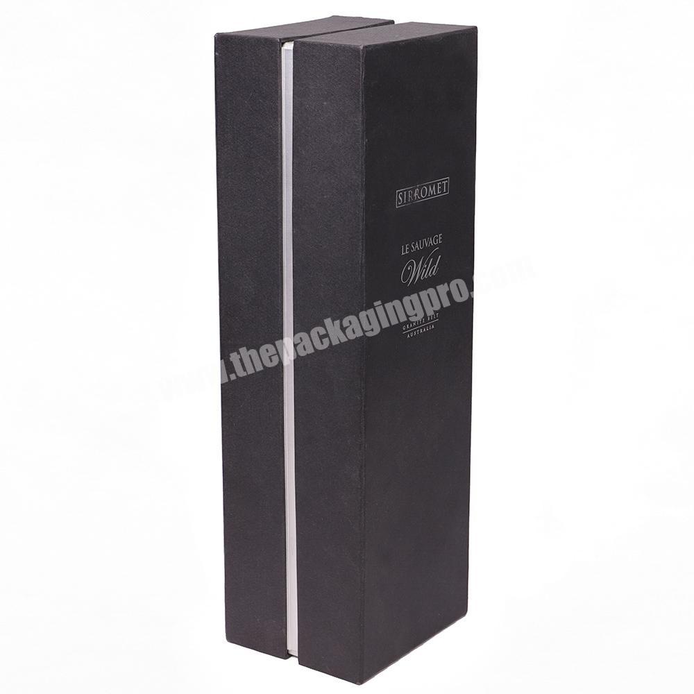 Wholesale Luxury Black Color Wine Box For Gift Box Packages