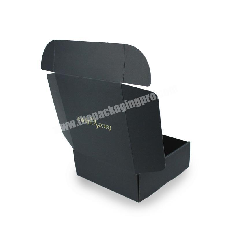Wholesale Luxury Black and Gold Shipping Boxes with Lid China Self Erecting Boxes Customized 500pcs Accept CN;GUA Corrugated Box
