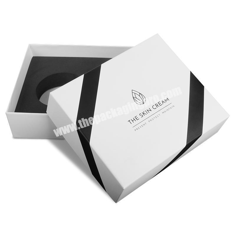 Wholesale Luxury Factory low price custom logo white small paper perfume skin care face cream gift box with lid