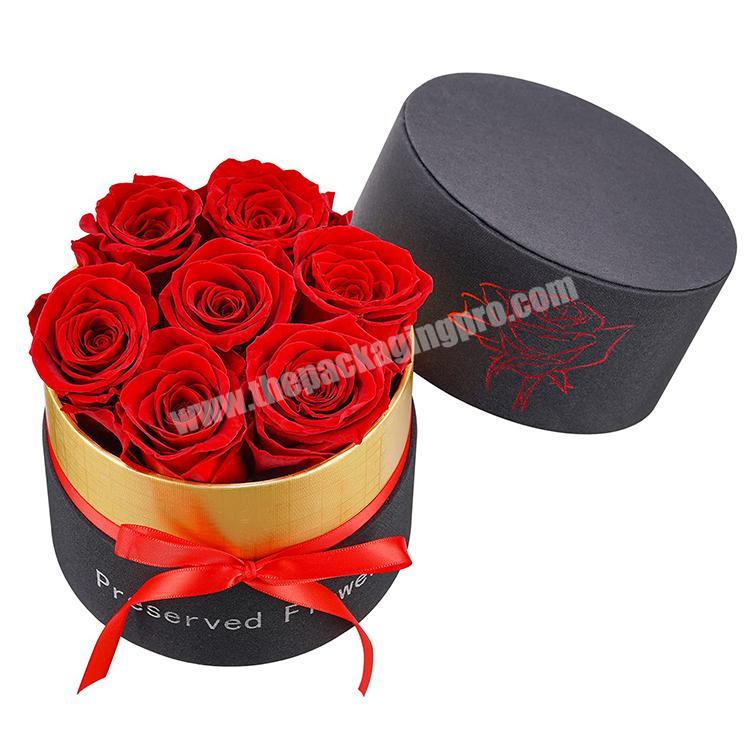 China Logo Hot Stamping Round Box Flower Bouquet Manufacturer and Supplier