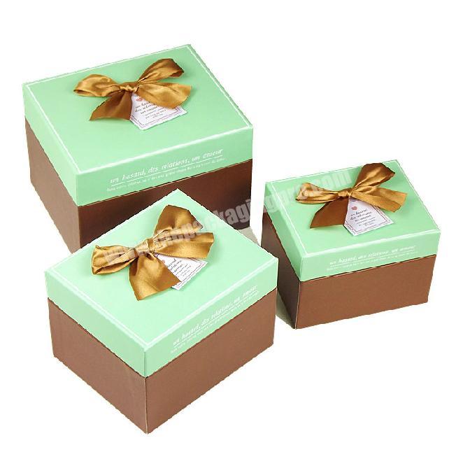 Wholesale Paper Box for Wedding Souvenirs Paper Gift Box with Ribbon