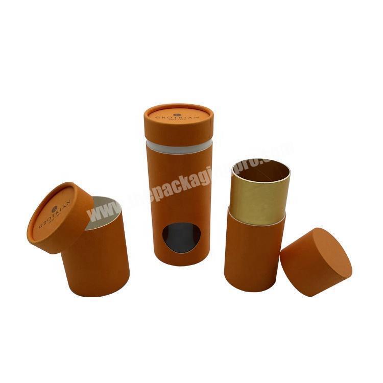 Manufacturer PVC Window Custom Gift Packaging Perfume Bottle Paper Tube High Quality Elegant Cylinder Box