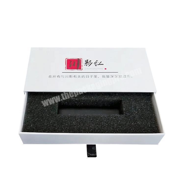 Wholesale Price Small Cardboard Packaging Custom Printing Foam Insert Ribbon Luxury Gift Box with Drawer