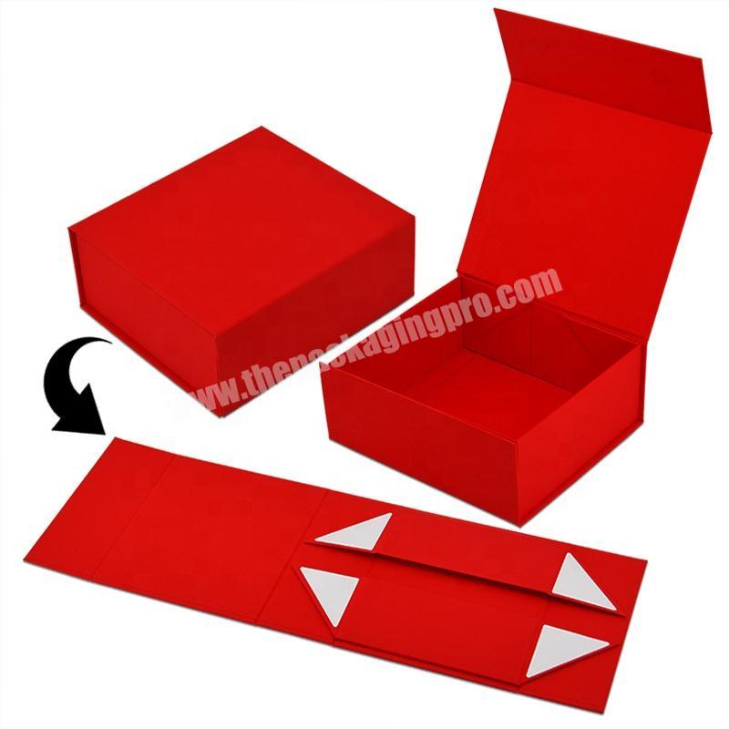 Wholesale Red Color Folding Paper Packing Paper Gift Boxes Packaging