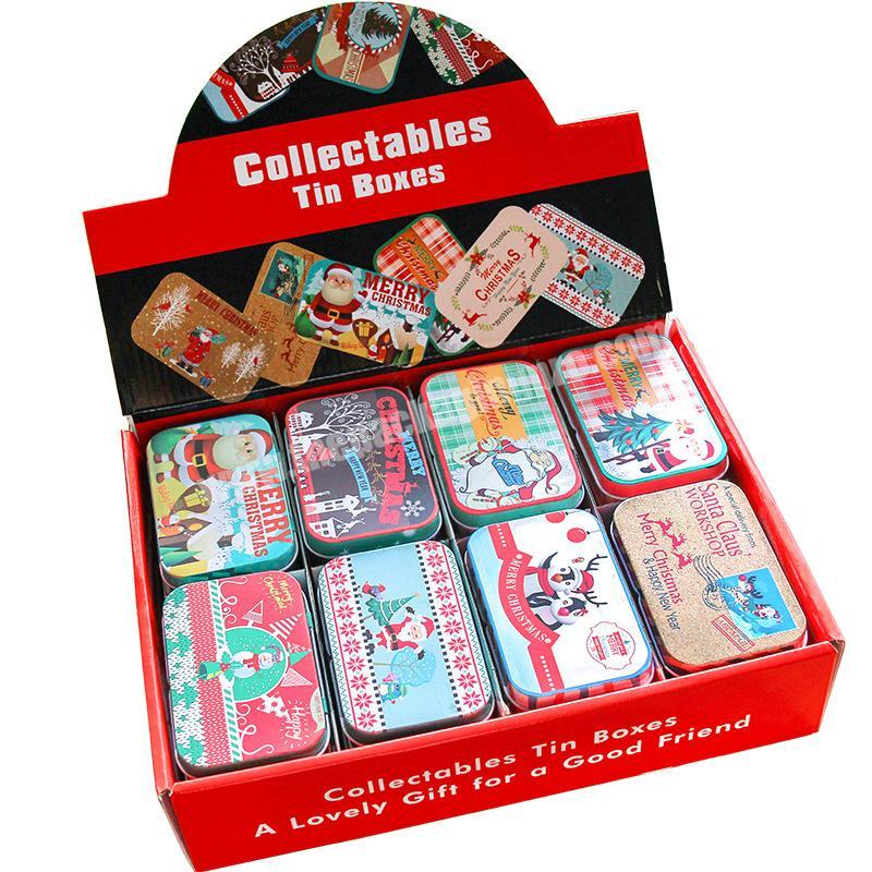 Wholesale Reusable Christmas Food Chocolate Candy Package Tin Box