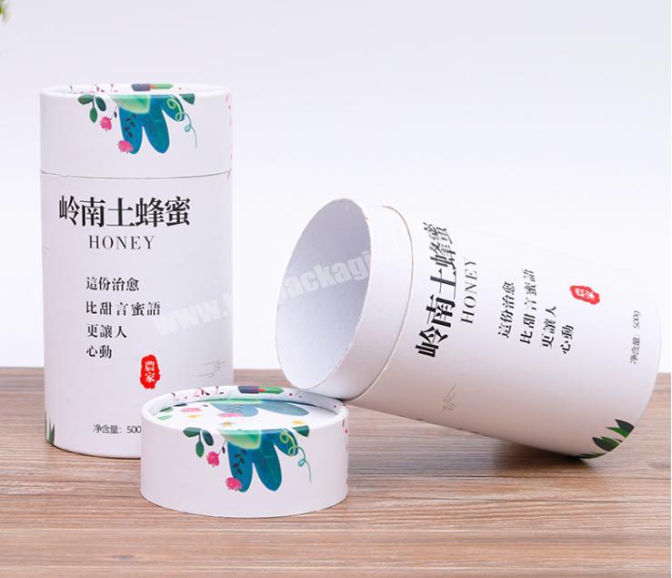 Wholesale biodegradable cardboard paper round gift box custom cylinder gift tube iridescent 400gsm paper box