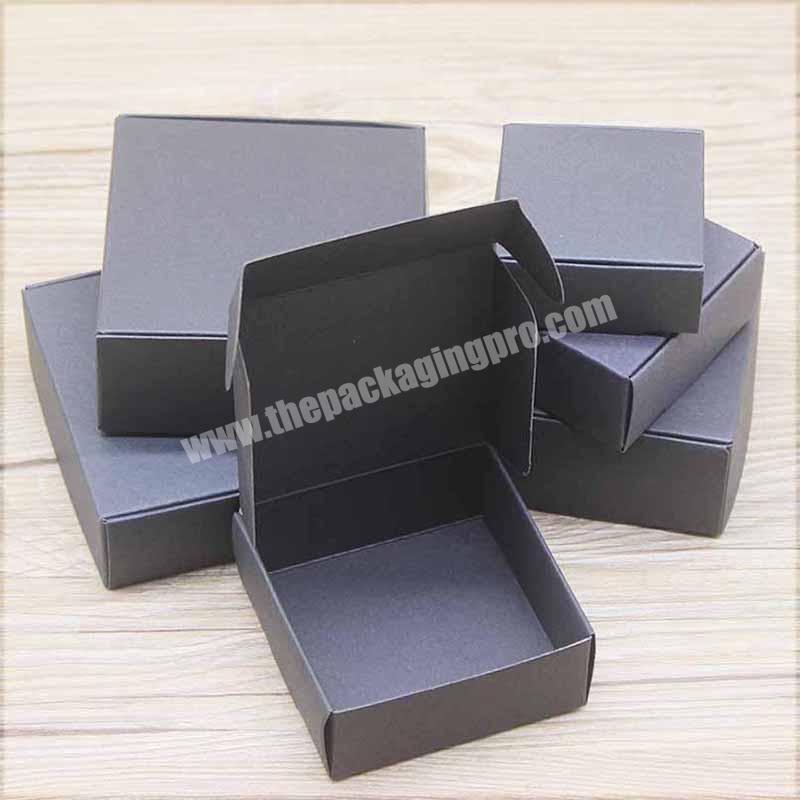 Wholesale custom print logo corrugated kraft black paper box foldable underwear shoes packaging box shipping mailer mailing box