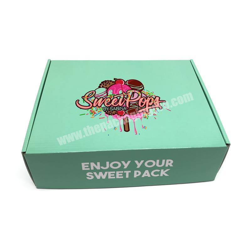 Wholesale customize logo white corrugated cardboard carton box fancy indian wedding sweet candy gift Shipping Boxes for Sweets