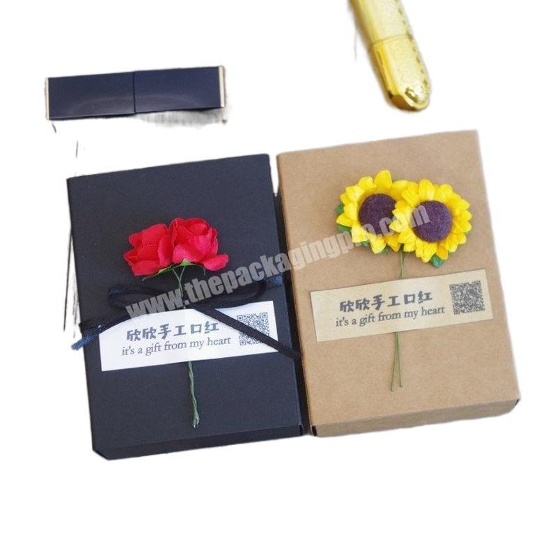 Wholesale kraft paper box with hand gift box empty surprise box empty