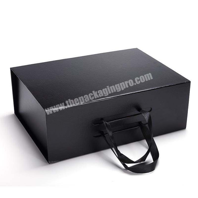 Wholesale large backpack gift box exquisite general folding shoe box portable flip clothing gift box