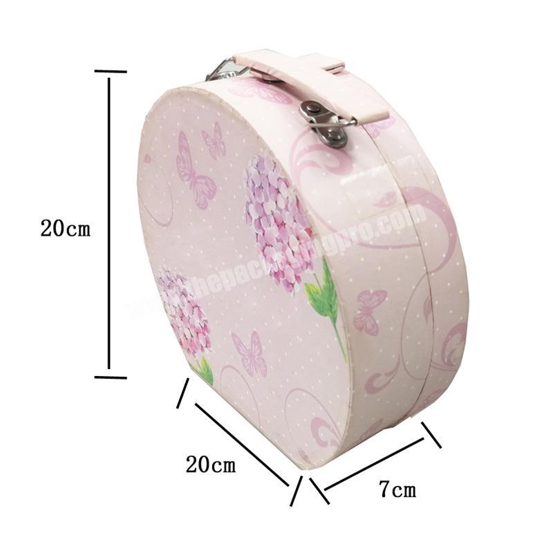 ZL Custom Gift Box Pink Cardboard Suitcase Metal Handle Button Lock Jewelry Hair Packaging Candy Wedding Box Print Luxury Flower wholesaler