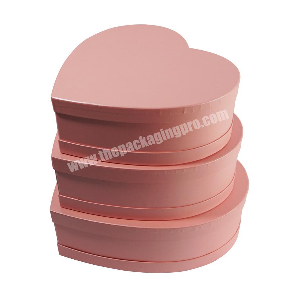 ZL New Valentine's Day Red Pink White Collapsible Heart-shaped Box High-end Scarf Makeup Hat Three Size Gift Box