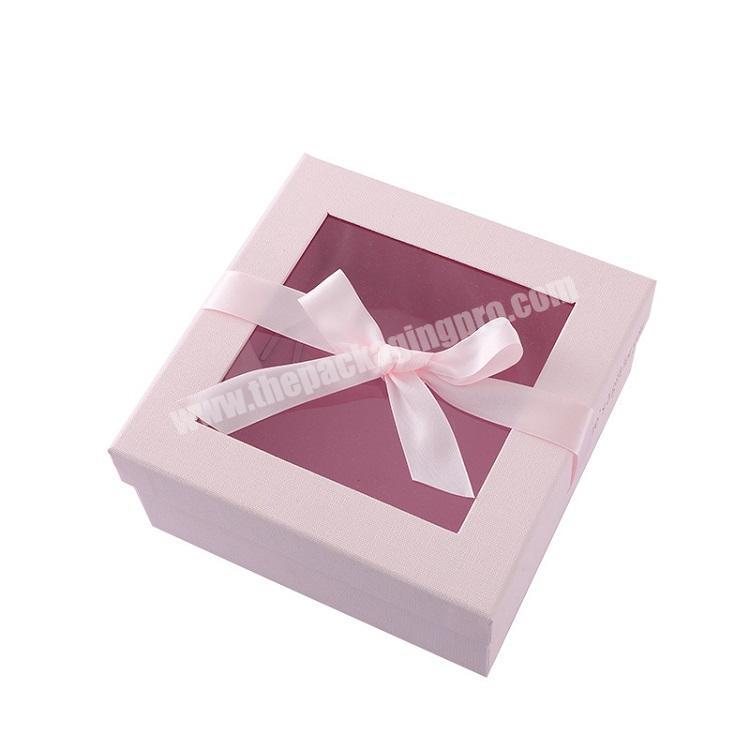 ZL Square Large Christmas wedding gift box cosmetic lipstick packaging box with window
