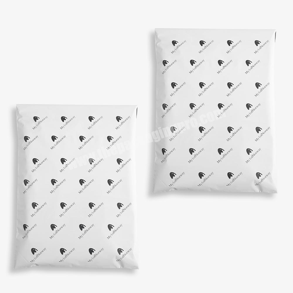 biodegradable  matte white full printing logo  poly mailer bag  for cosmetics eye lashswimwear packing courier bag envelope