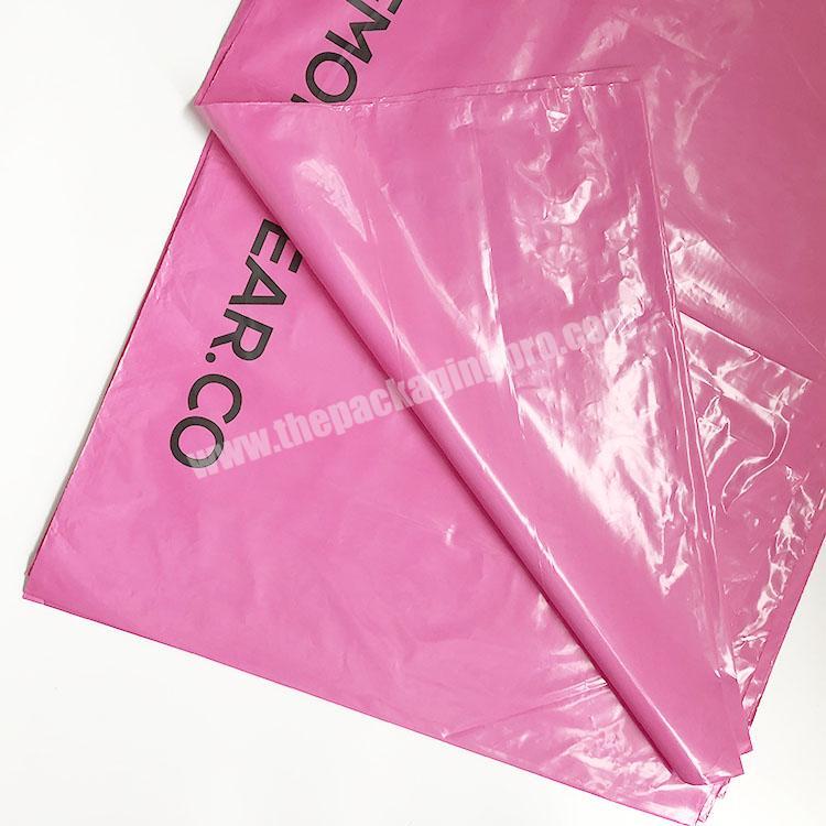 biodegradable plastic wholesale custom printed pink poly mailers bag for garment packaging