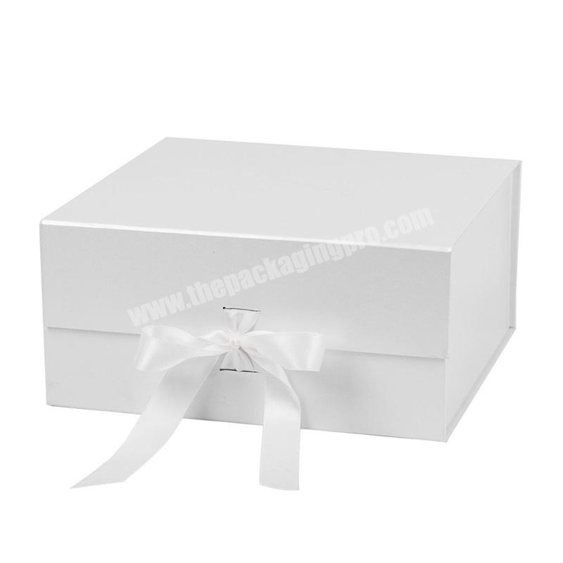 branded magnetic flip top white gift boxes with magnetic catch