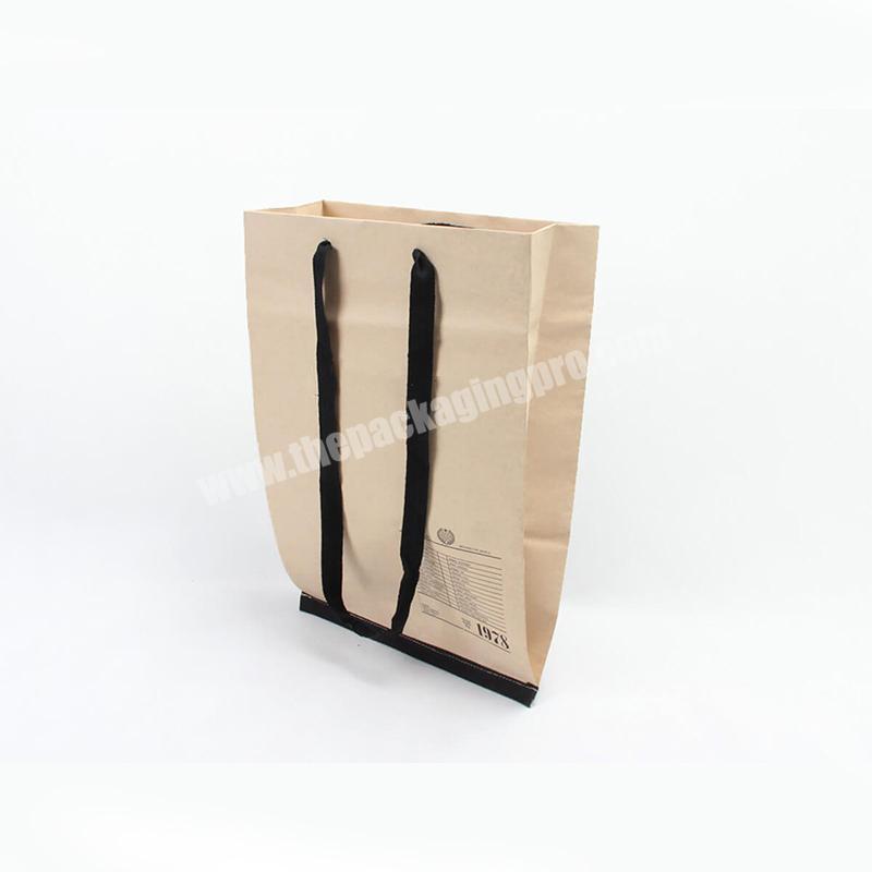 china wholesale luxury cheap long 250g 500g kraft paper bag eco bag paper