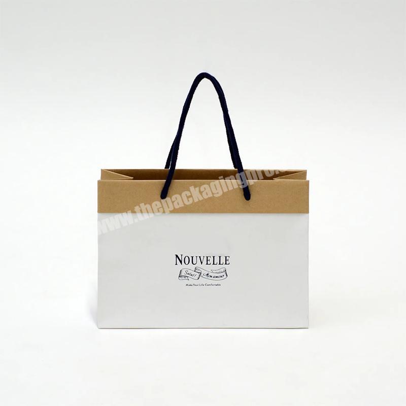china wholesale luxury white kraft paper bag custom paper bags with logo