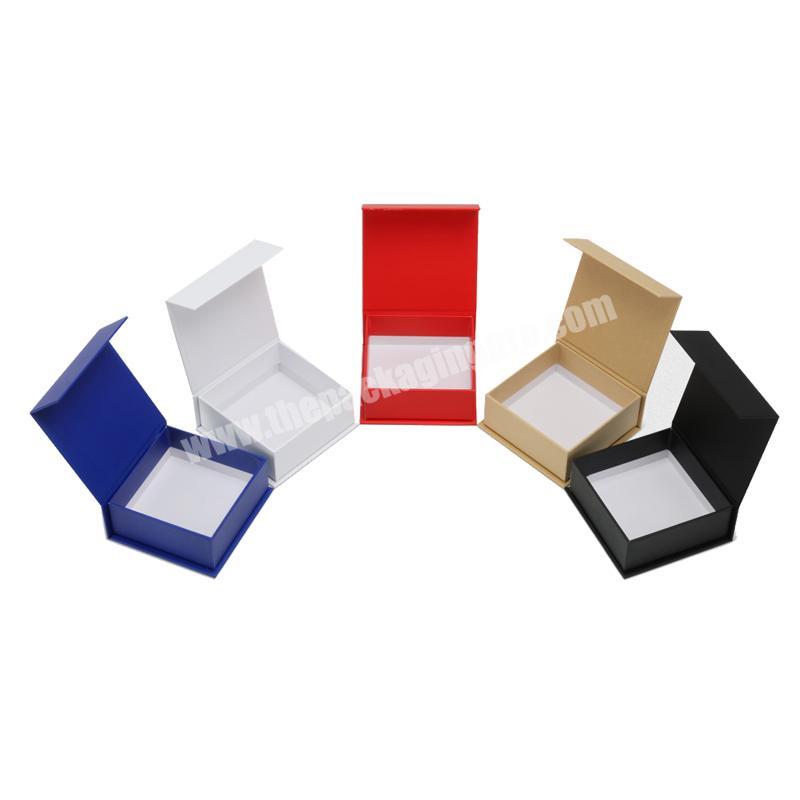 custom book style gift boxes with magnetic lid kraft magnetic paper ring jewelry box