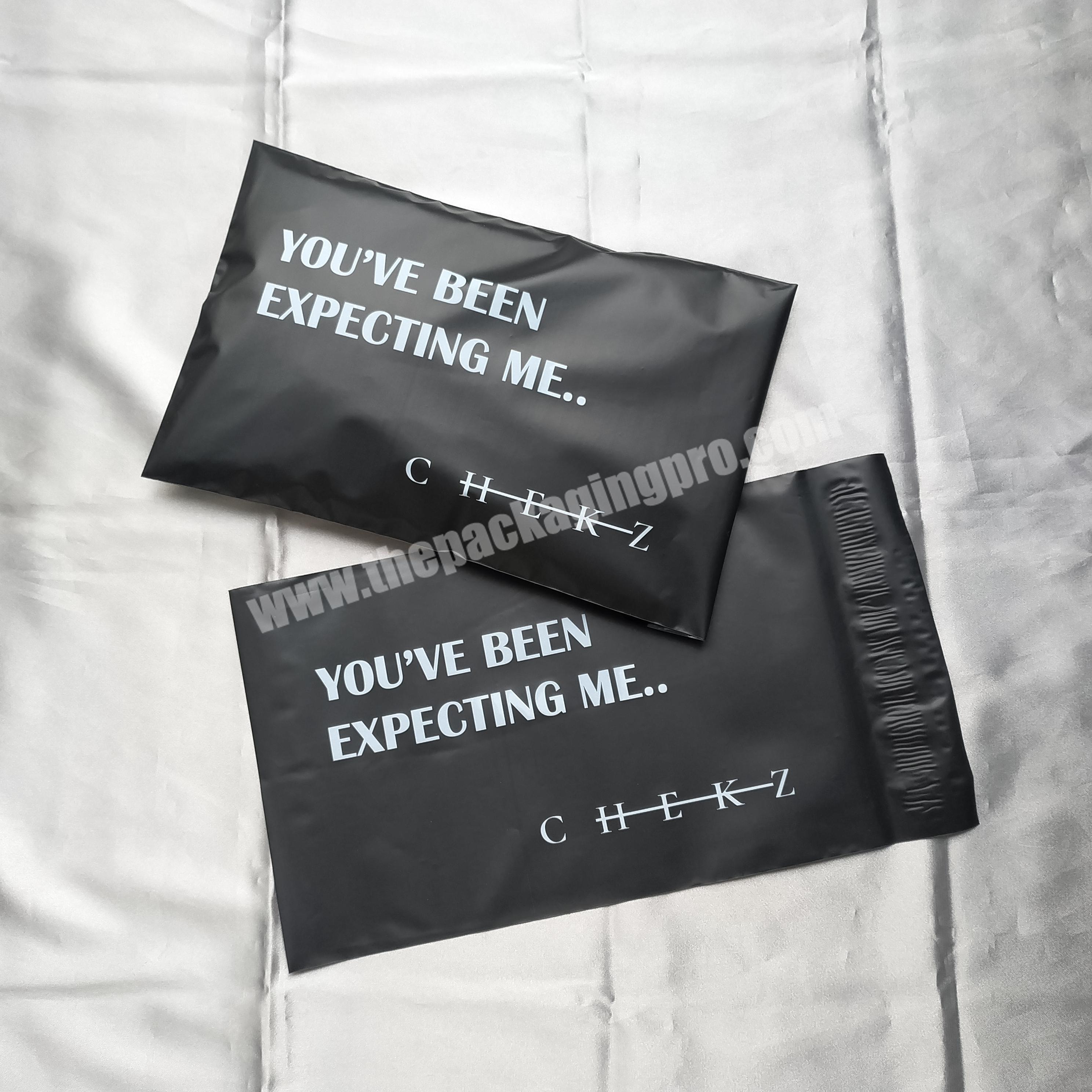 custom logo black matte courier bags clothing shipping package envelope 6x9 poly mailer mailer bag