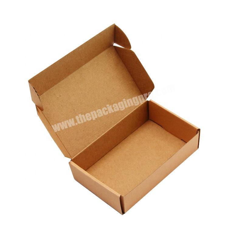 custom logo size color printed High quality hard rigid corrugated paper plain brown box packaging gift foldable box