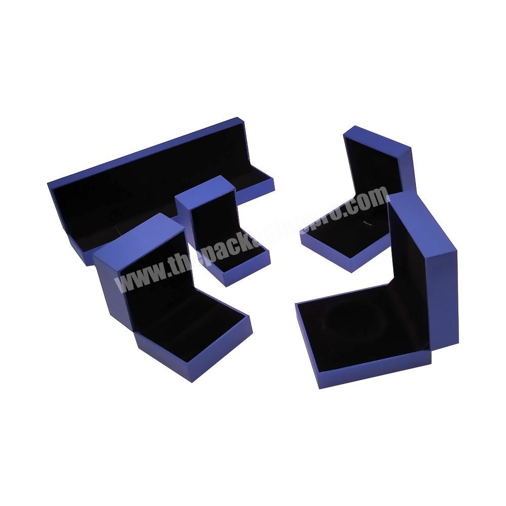 custom logo velvet drawer blue small bracelet luxury jewelry box packaging