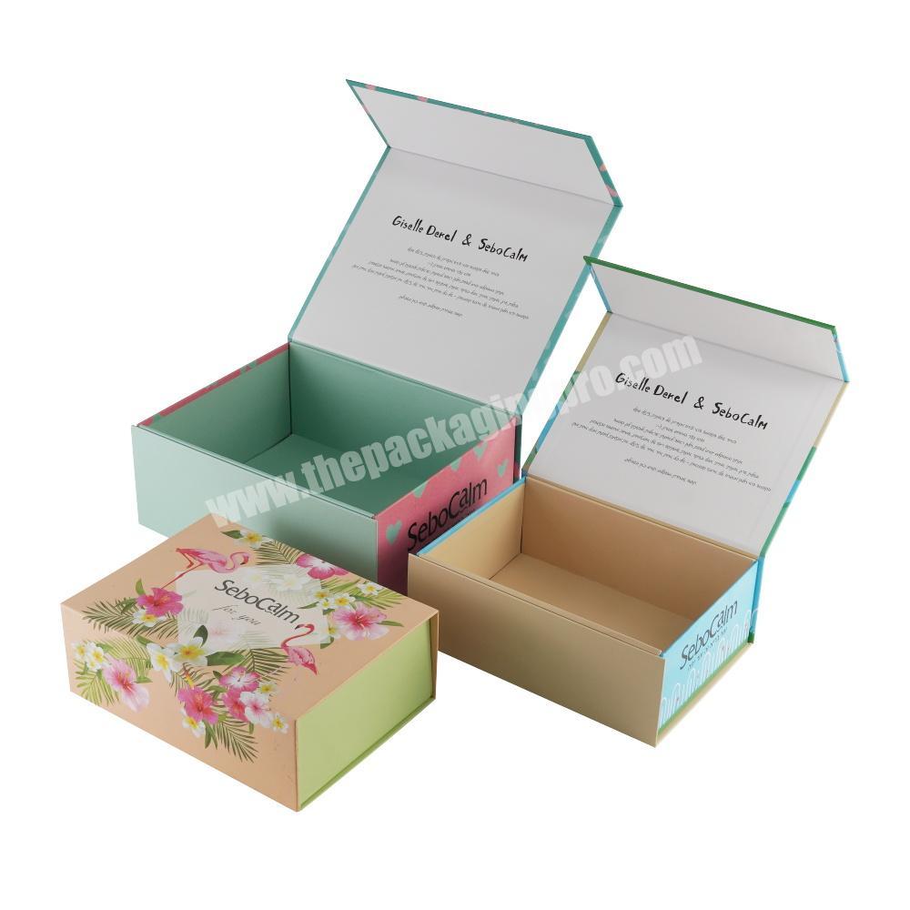 custom luxury magnetic newborn baby socks gift packaging box with magnetic lid