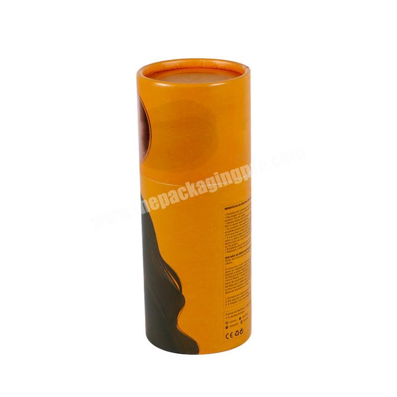 custom made cmyk cylinder tube paper boxes packaging with inside printing