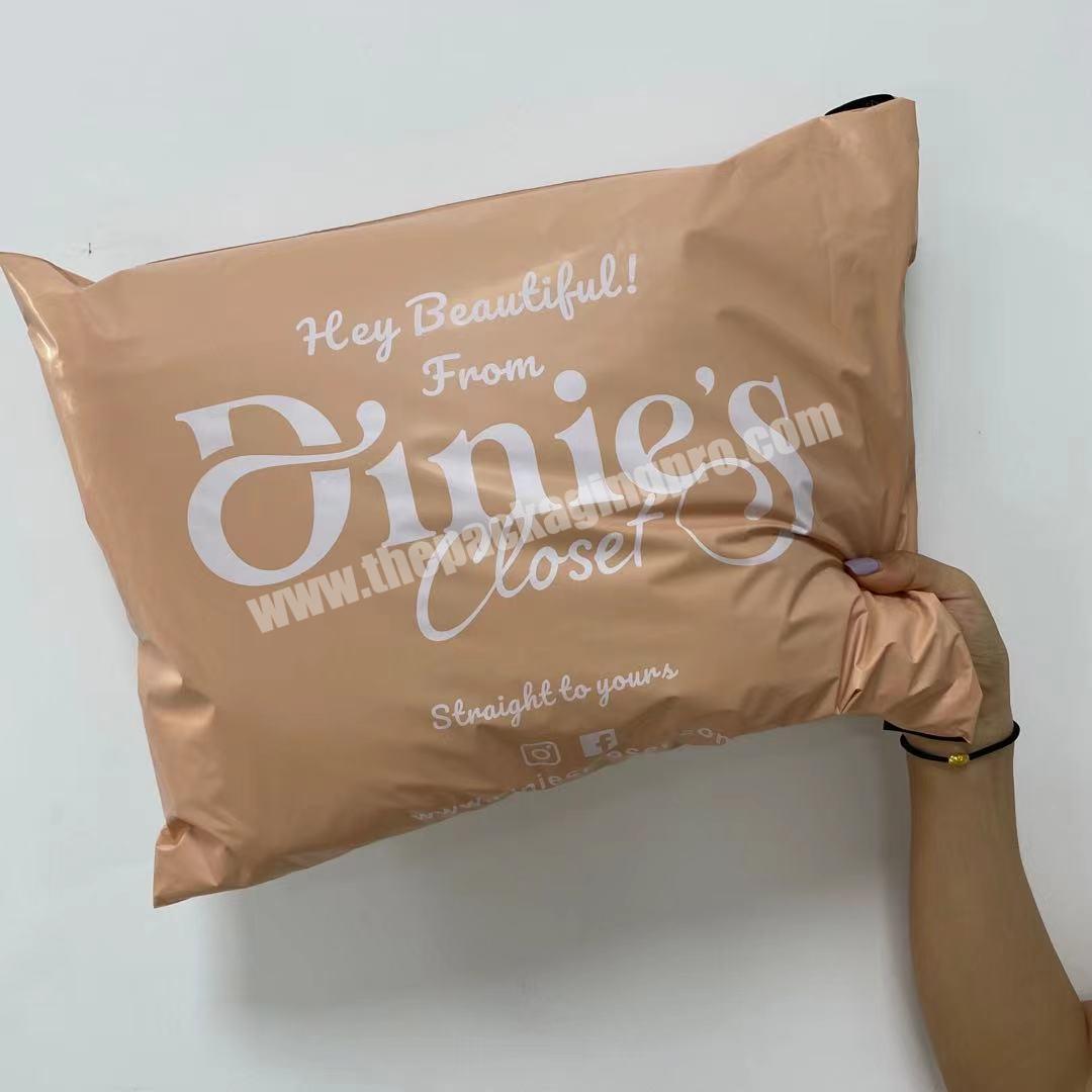 custom printed biodegradable nude poly mailer envelope mailing plastic shipping packaging bag for postal