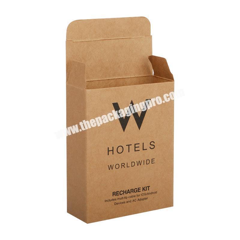 Luxury pillow type box bag printing blue color with black logo black ribbon  for hair extension