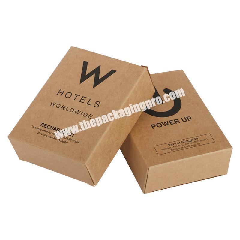 Recyclable Wholesale Custom Printing Brown Color Kraft Paper Product Packaging Box With Logo