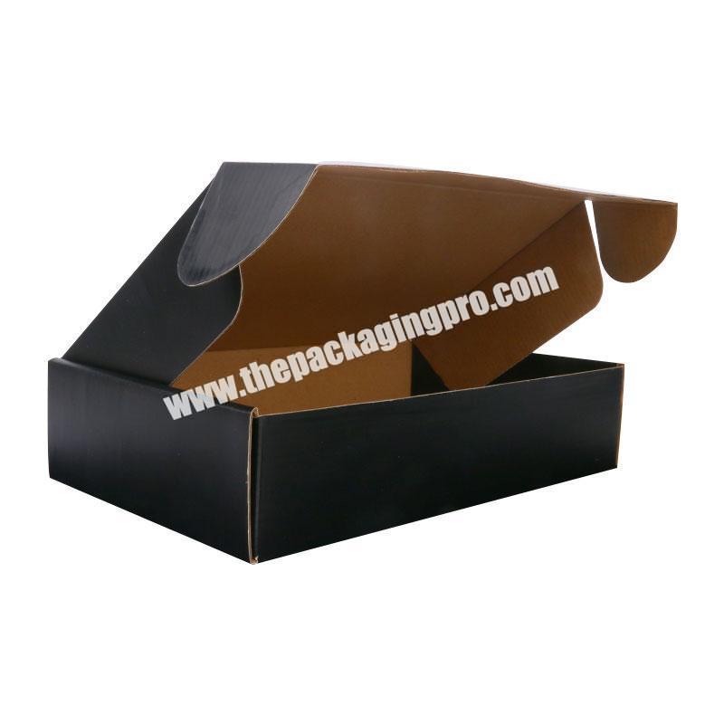 flat shipping strong corrugated paper adult shoe packaging boxes