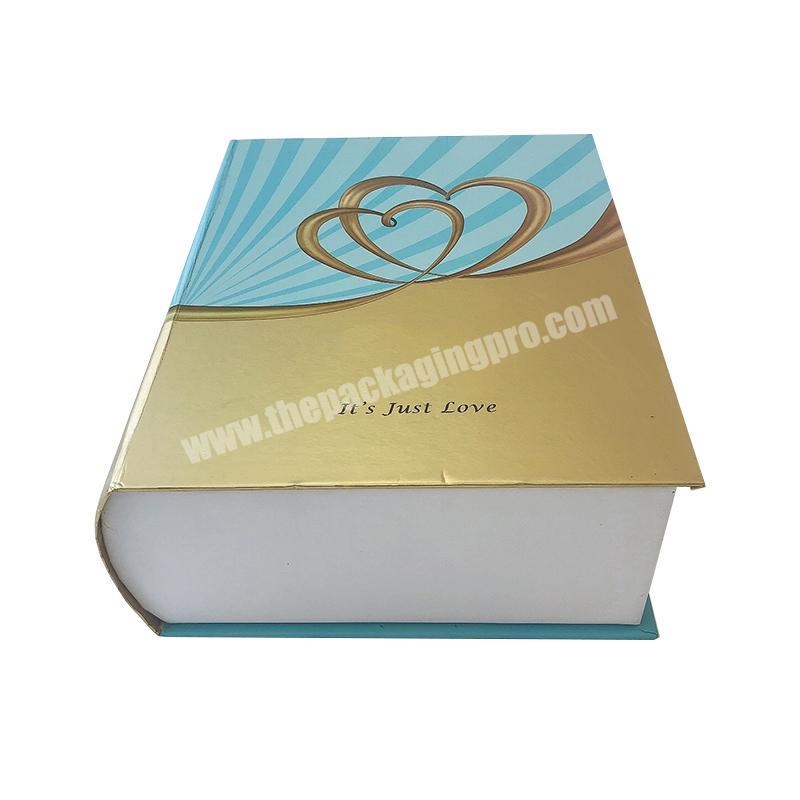 custom wholesale printed design fake book shape decorative fake book box