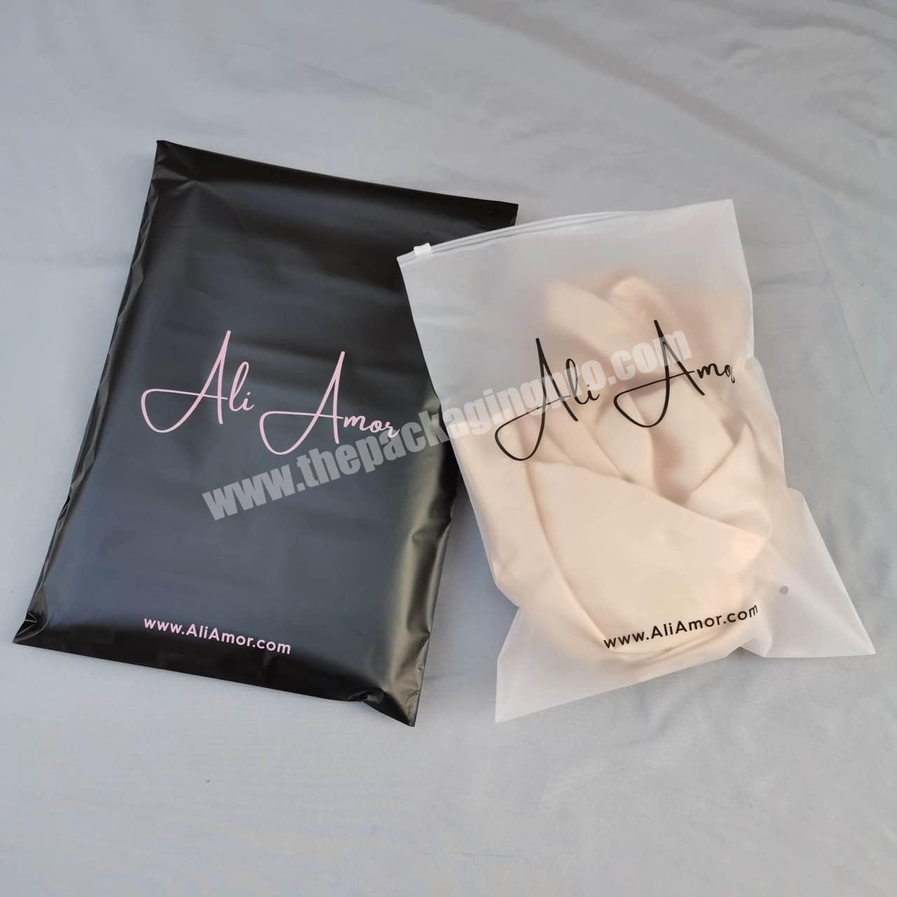 customized plastic shopping shipping zipper bags mailer bag packaging for small business packing