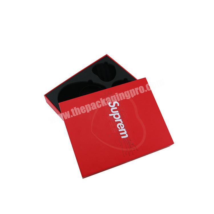 cute red gift packaging for women custom CMYK printing cardboard lid and base boxes