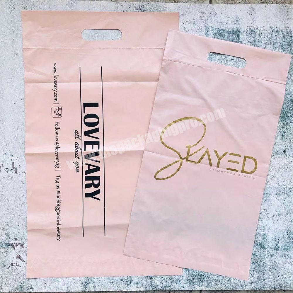 eco friendly biodegradable custom print matte pink plastic mailing bags envelop sleeves custom shipping bags courier bag for clo
