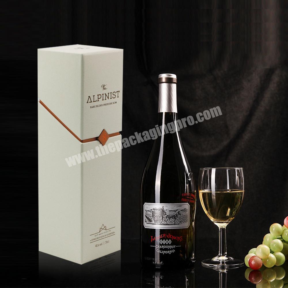 luxury red black whiskey champagne spirit magnetic cardboard gift packing cajas individuales para vino wine packaging box factory