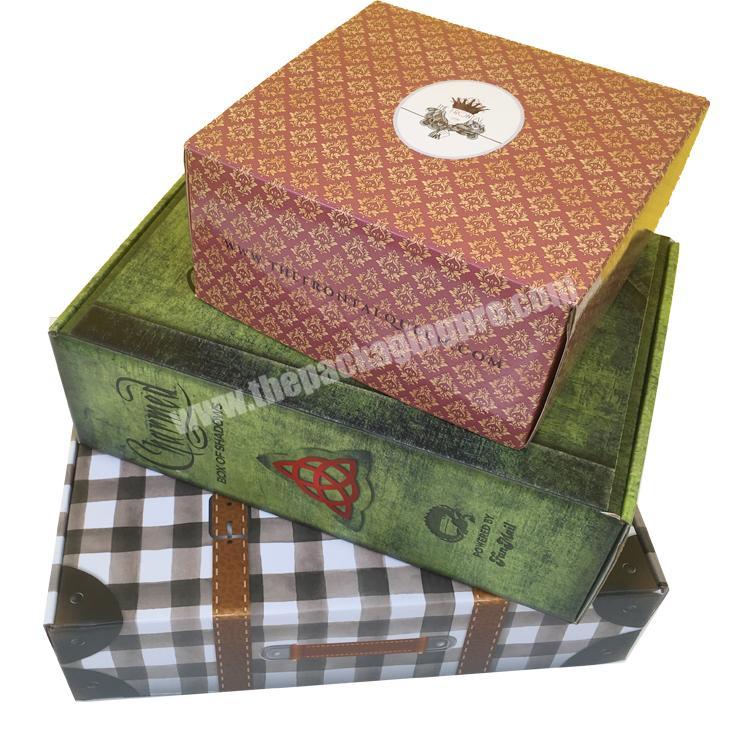 foldable custom full colour CMYK printed monthly packaging boxes corrugated paper bagged coffee subscription box
