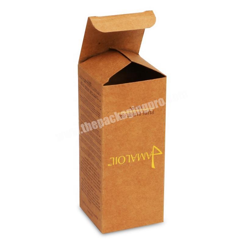 gold foil logo 1000mg 2000mg recycled brown kraft paper Argan oil packaging box