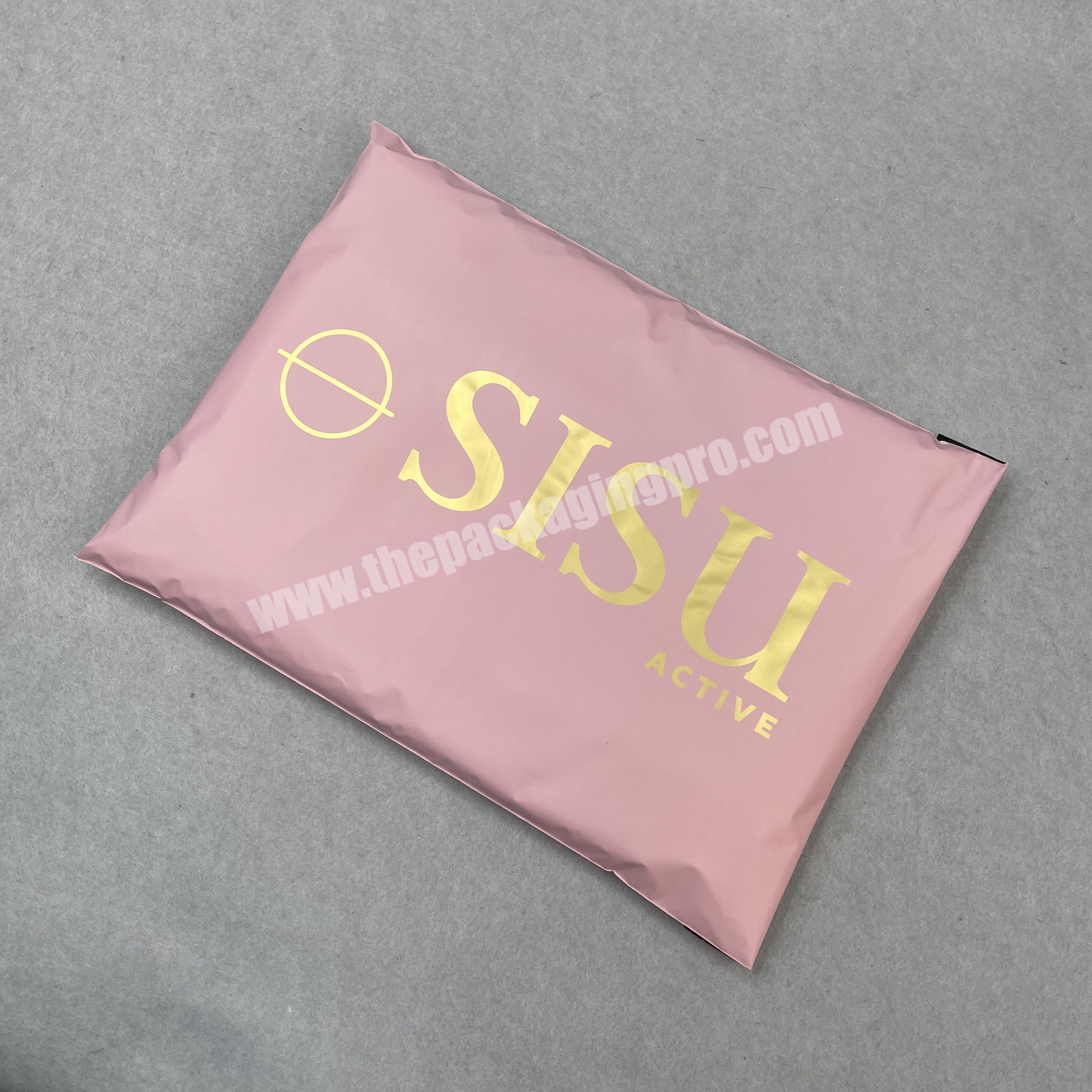 gold printing moq matte pink Biodegradable bags Cornstarch Gifts Packaging Poly Bag Mailers Custom Logo compostable mailer bag