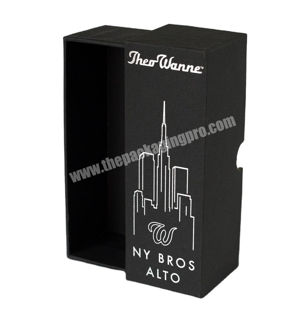 high quality matte black wholesale cardboard gift boxes packaging with nail cut