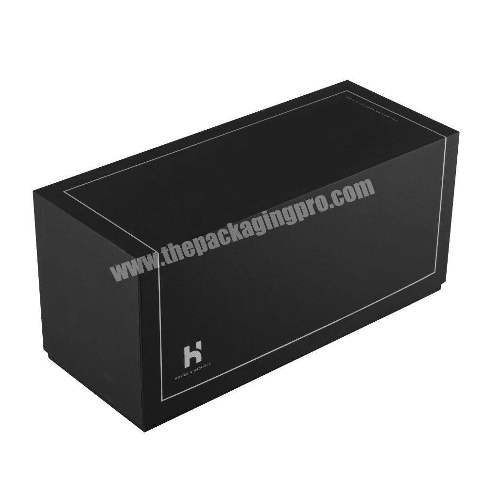 luxury folded sliding hair extension black fold gift cardboard board packaging drawer box